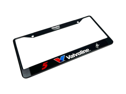 Kyle Larson #5 Valvoline Black License Plate Frame