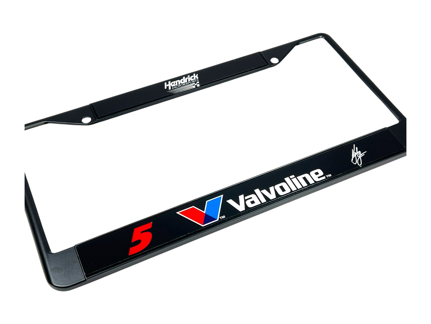 Kyle Larson #5 Valvoline Black License Plate Frame