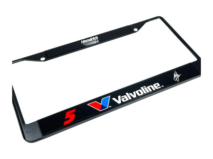Kyle Larson #5 Valvoline Black License Plate Frame