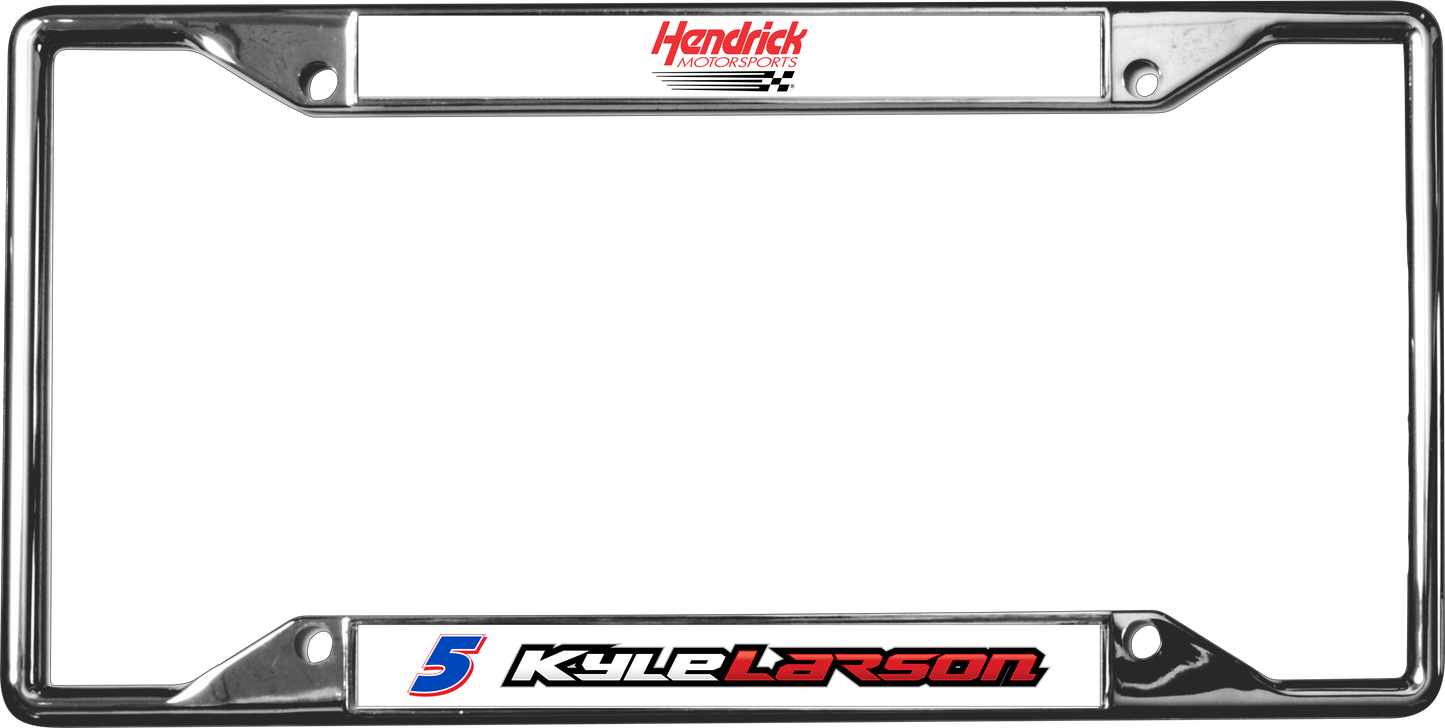 Kyle Larson #5 HendrickCars.com Chrome License Plate Frame