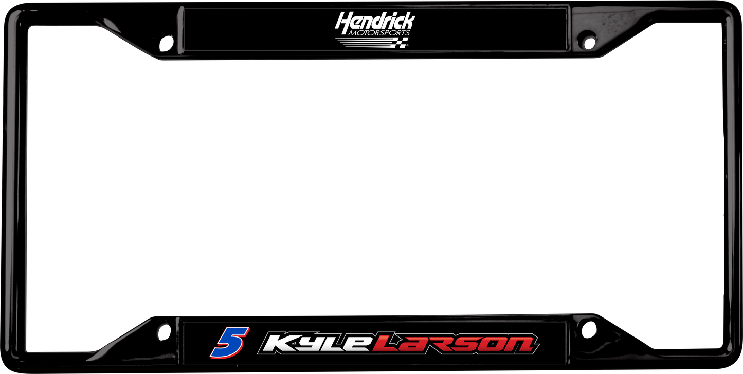 Kyle Larson #5 HendrickCars.com Name Rail Black License Plate Frame