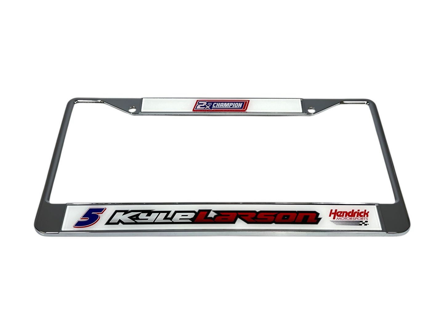 Kyle Larson #5 2X Champion Chrome License Plate Frame