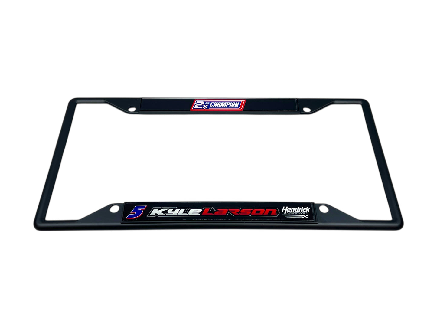 Kyle Larson #5 2X Champion Black License Plate Frame