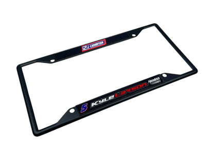 Kyle Larson #5 2X Champion Black License Plate Frame