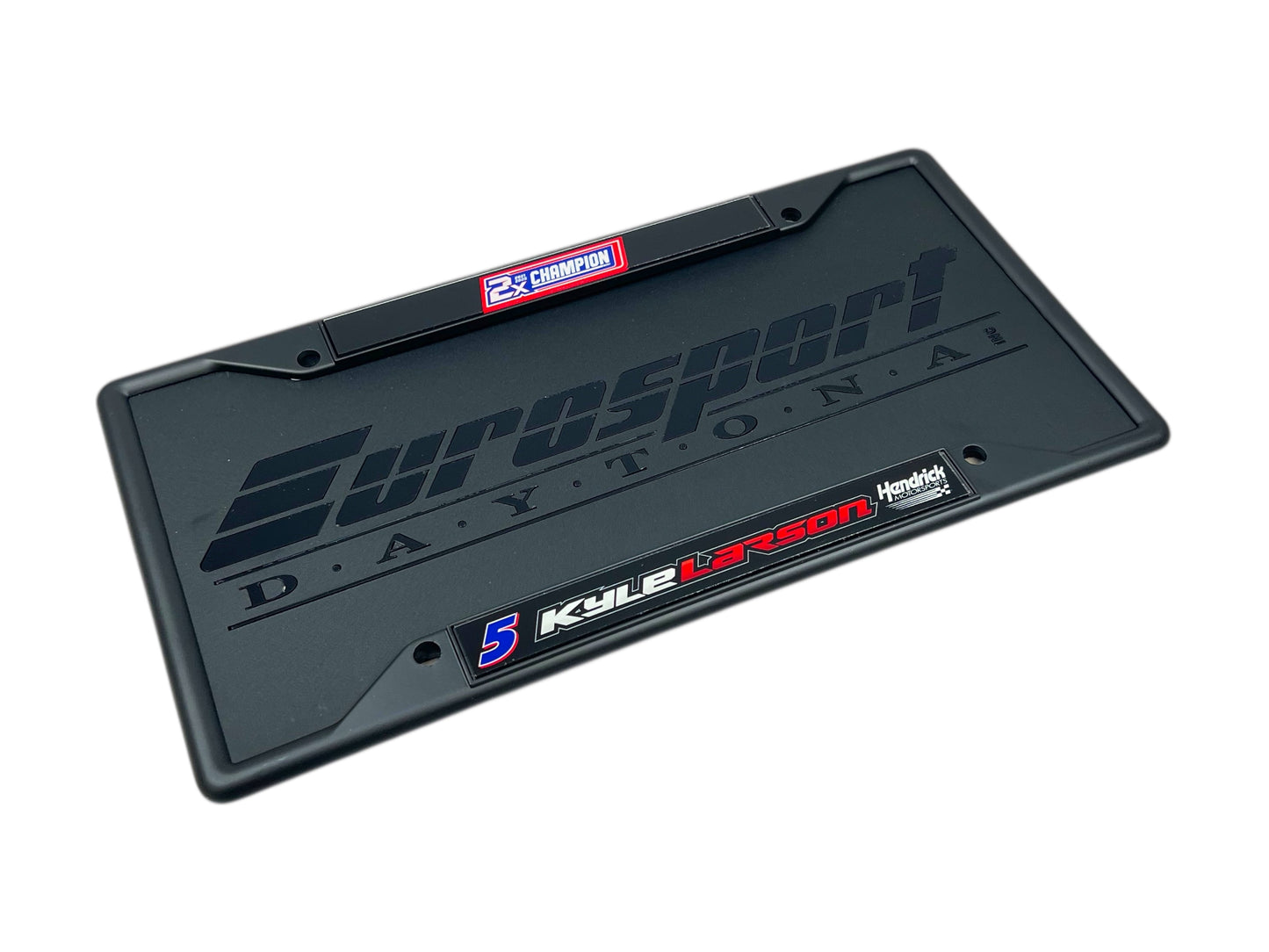 Kyle Larson #5 2X Champion Black License Plate Frame