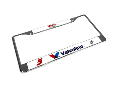 Kyle Larson #5 Valvoline Chrome License Plate Frame