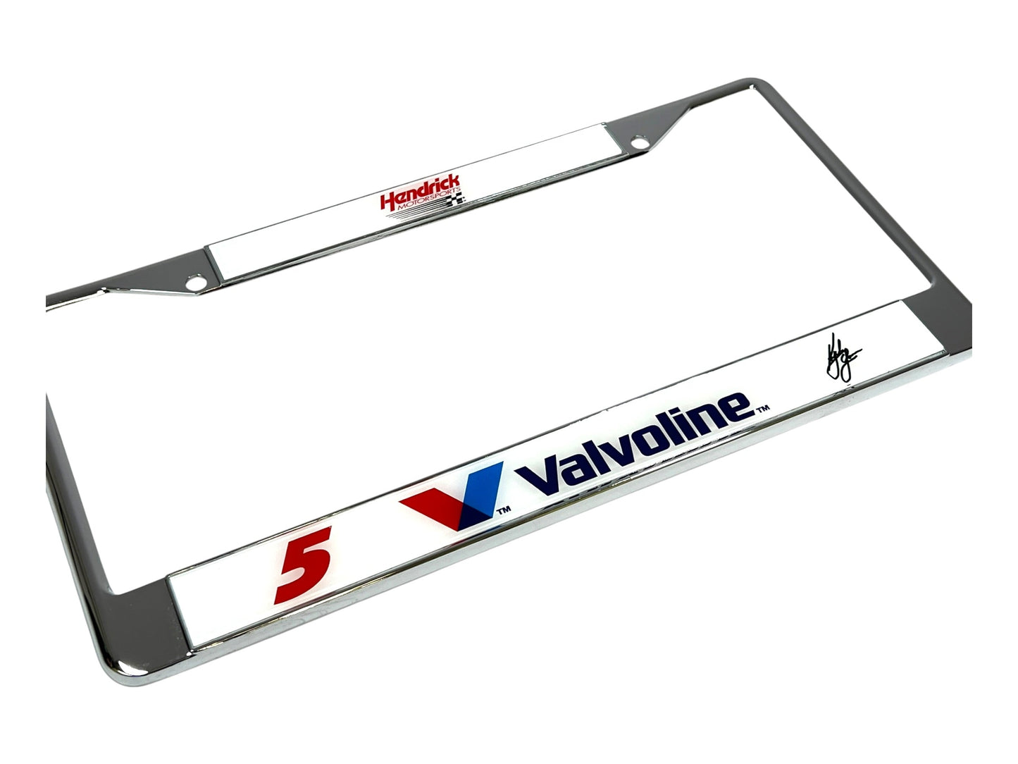 Kyle Larson #5 Valvoline Chrome License Plate Frame