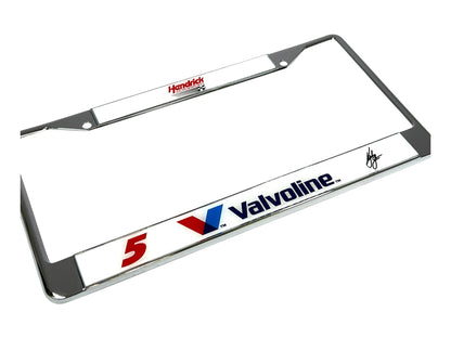 Kyle Larson #5 Valvoline Chrome License Plate Frame