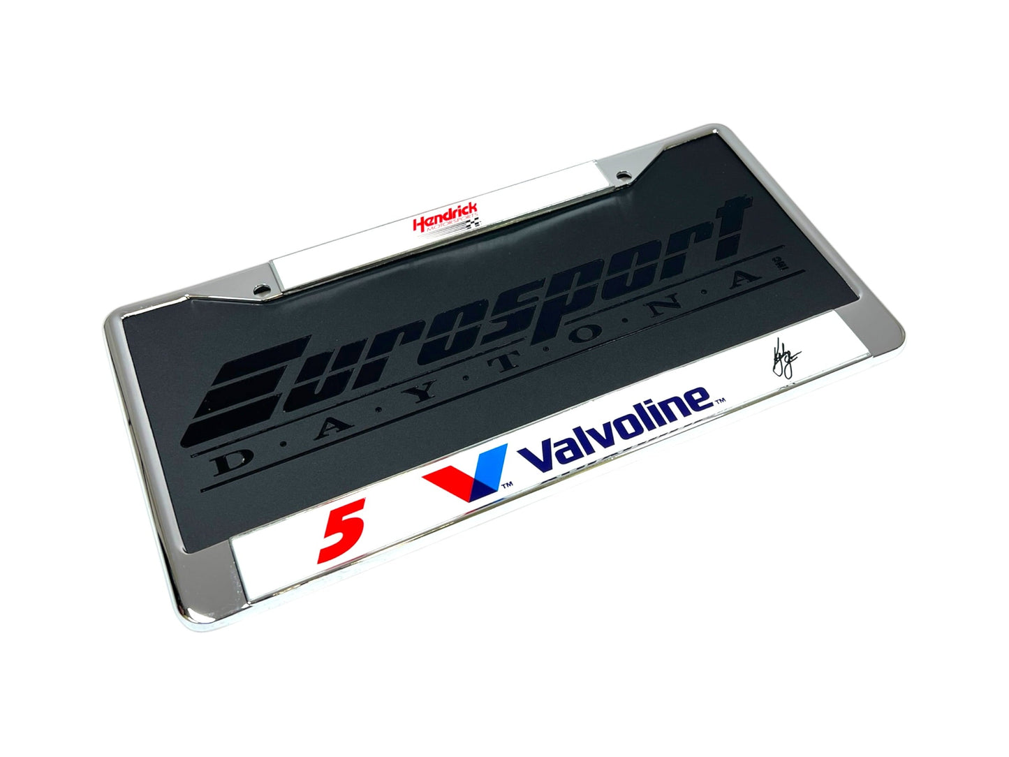 Kyle Larson #5 Valvoline Chrome License Plate Frame