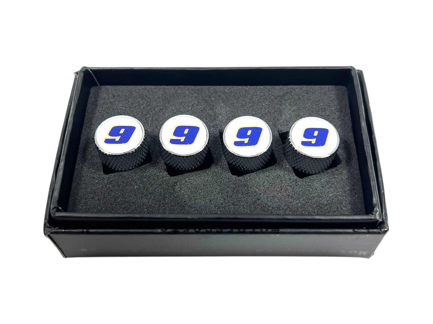 Chase Elliott #9 NAPA Chrome Knurled Valve Stem Caps