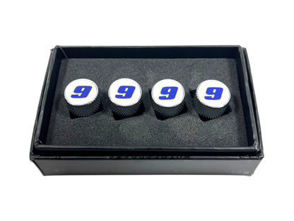 Chase Elliott #9 NAPA Chrome Knurled Valve Stem Caps