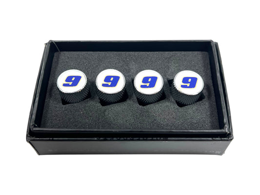 Chase Elliott #9 NAPA Chrome Knurled Valve Stem Caps