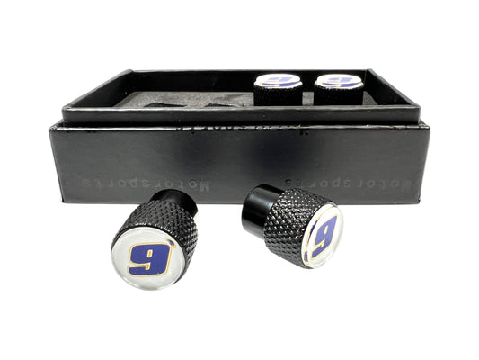 Chase Elliott #9 NAPA Black Knurled Valve Stem Caps