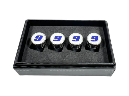 Chase Elliott #9 NAPA Chrome Tapered Valve Stem Caps