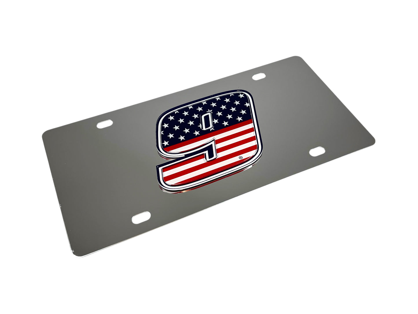 Chase Elliott #9 Patriotic Stainless Steel License Plate