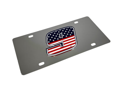 Chase Elliott #9 Patriotic Stainless Steel License Plate