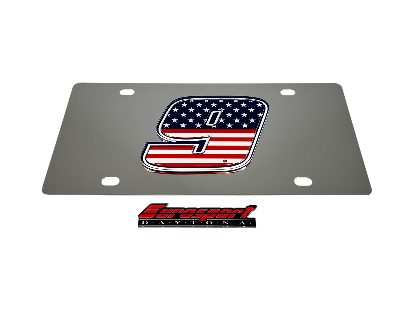 Chase Elliott #9 Patriotic Stainless Steel License Plate