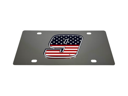 Chase Elliott #9 Patriotic Stainless Steel License Plate