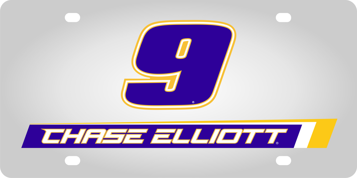 Chase Elliott #9 NAPA Stainless Steel License Plate
