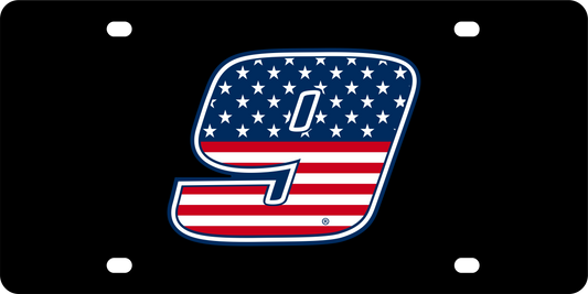 Chase Elliott #9 Patriotic Acrylic License Plate
