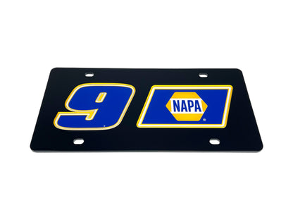 Chase Elliott #9 NAPA Acrylic License Plate