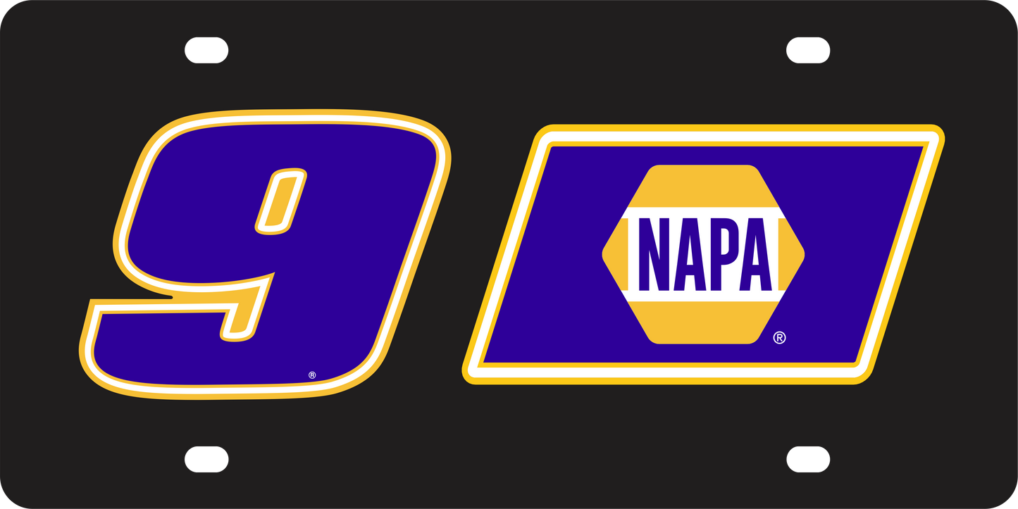 Chase Elliott #9 NAPA Acrylic License Plate