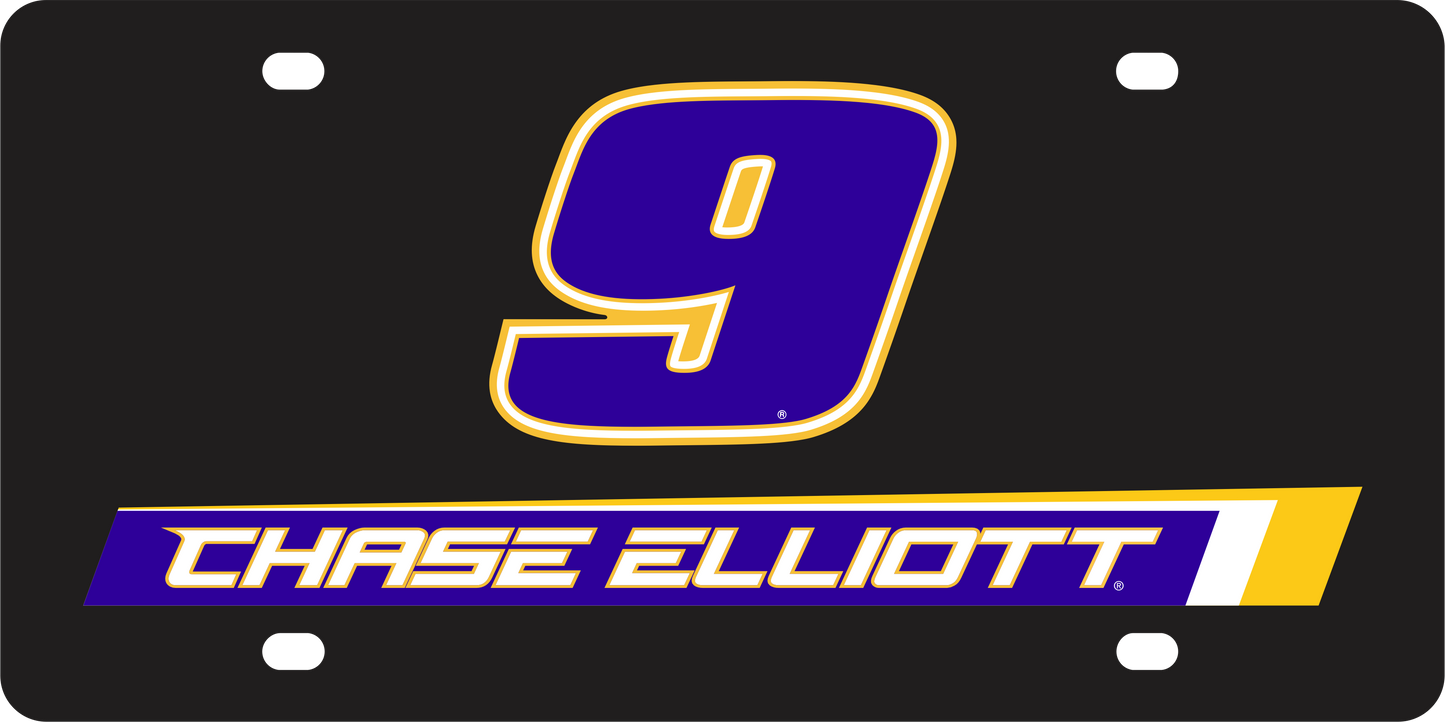 Chase Elliott #9 NAPA Name Rail Acrylic License Plate