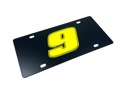 Chase Elliott #9 Fluorescent Carbon Steel License Plate