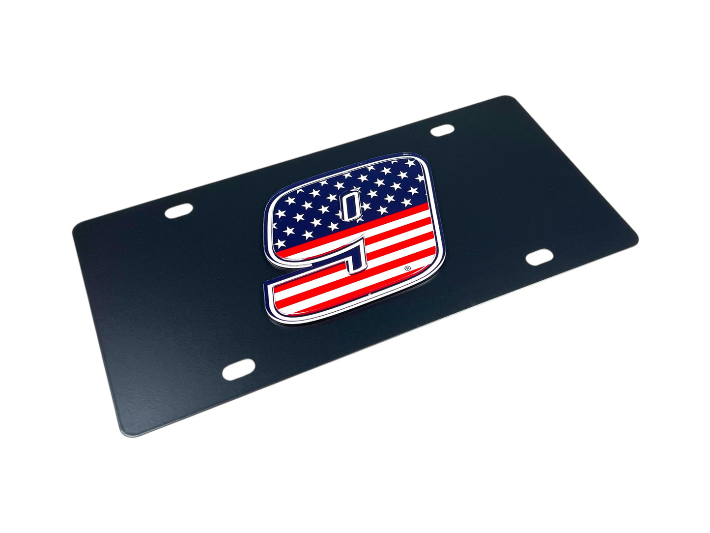 Chase Elliott #9 Patriotic Carbon Steel License Plate