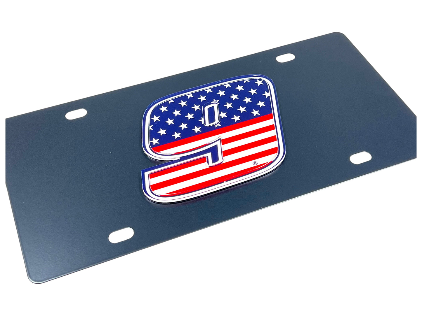 Chase Elliott #9 Patriotic Carbon Steel License Plate