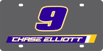 Chase Elliott #9 NAPA Carbon Steel License Plate