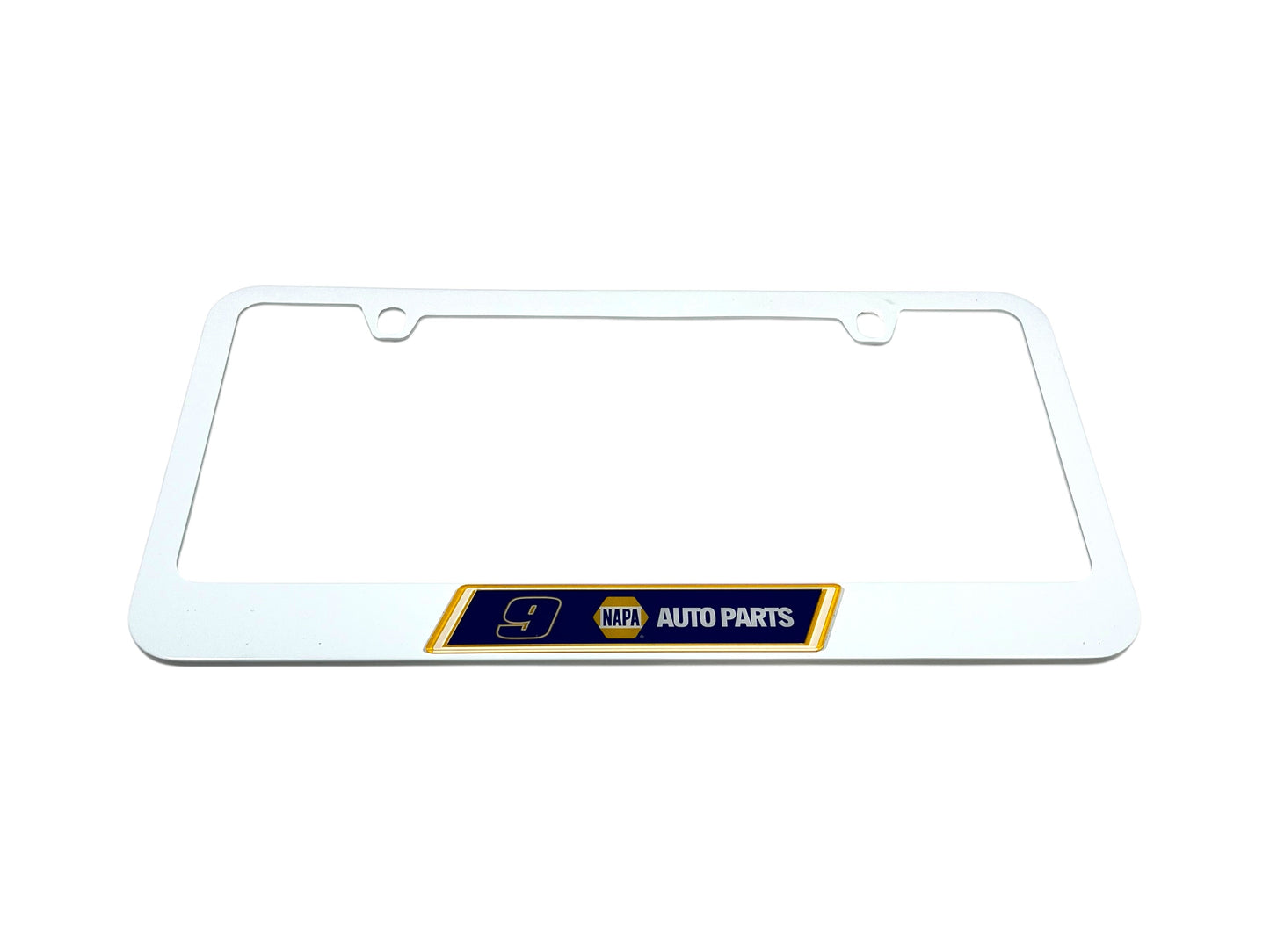 Chase Elliott #9 NAPA White License Plate Frame