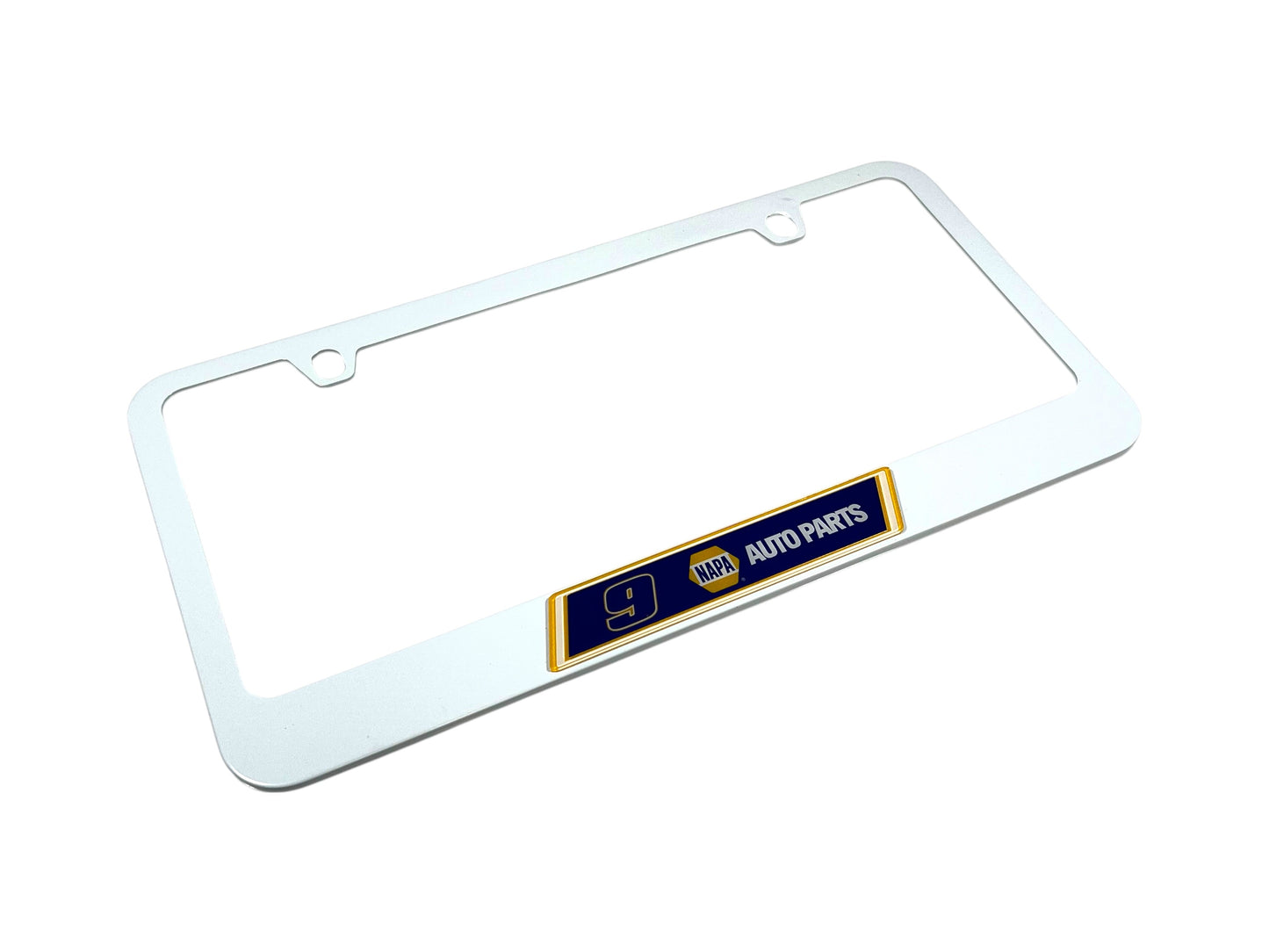 Chase Elliott #9 NAPA White License Plate Frame