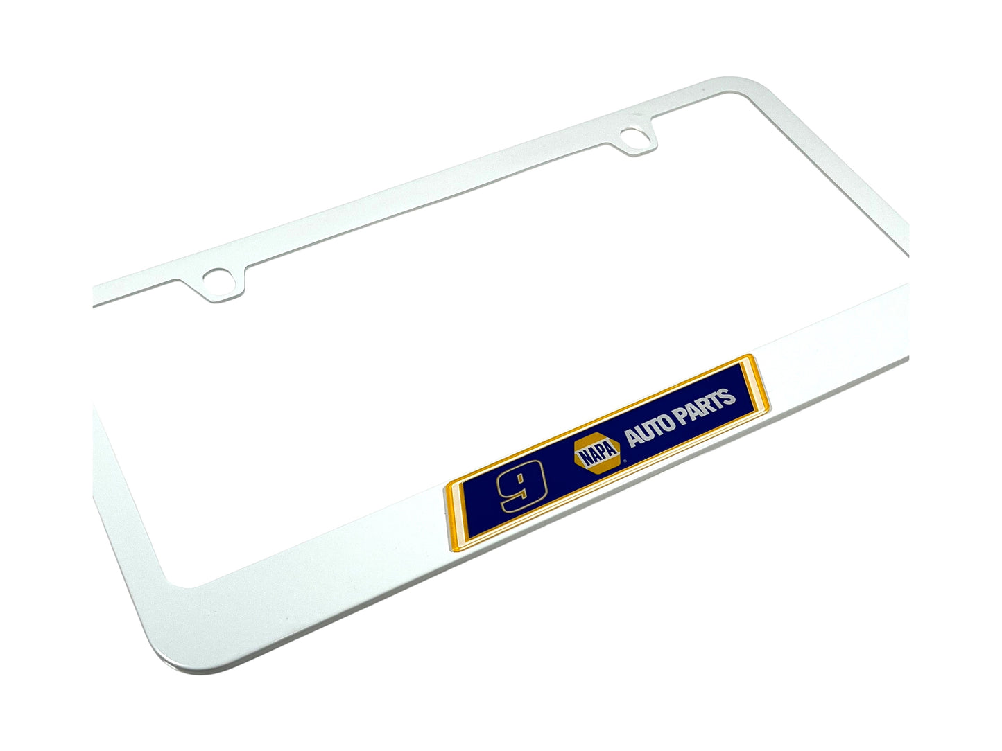 Chase Elliott #9 NAPA White License Plate Frame