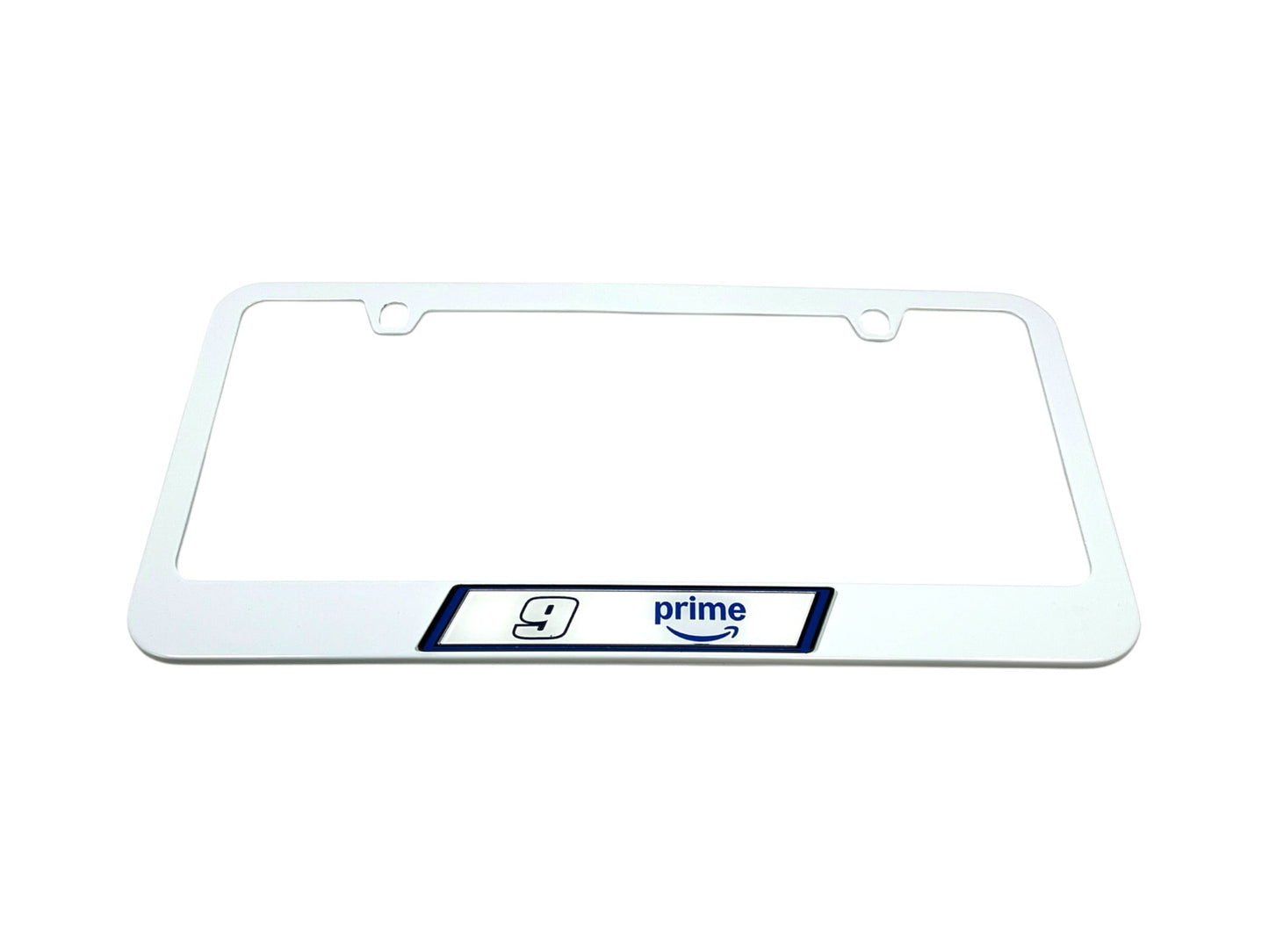Chase Elliott #9 Amazon Prime White License Plate Frame