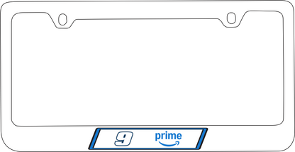 Chase Elliott #9 Amazon Prime White License Plate Frame