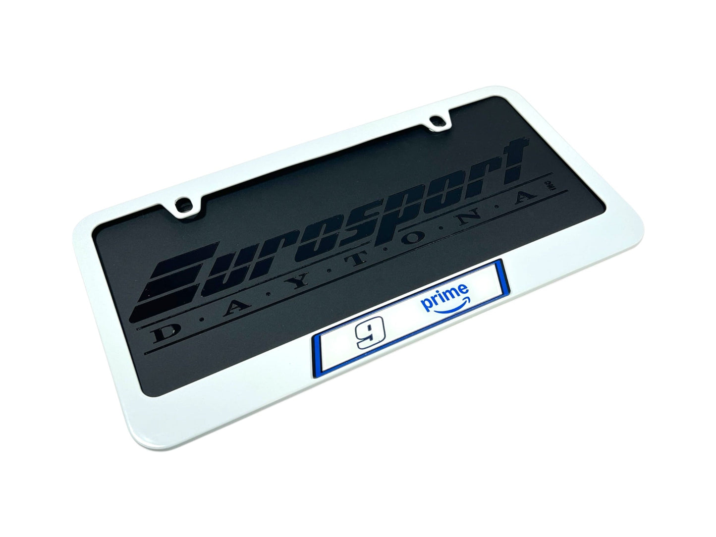 Chase Elliott #9 Amazon Prime White License Plate Frame