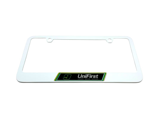 Chase Elliott #9 UniFirst White License Plate Frame