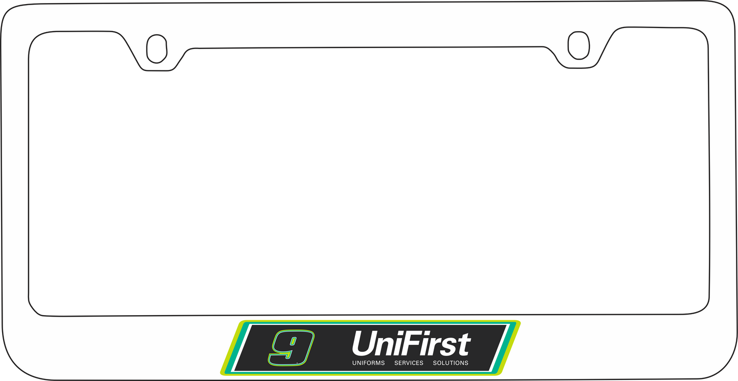 Chase Elliott #9 UniFirst White License Plate Frame