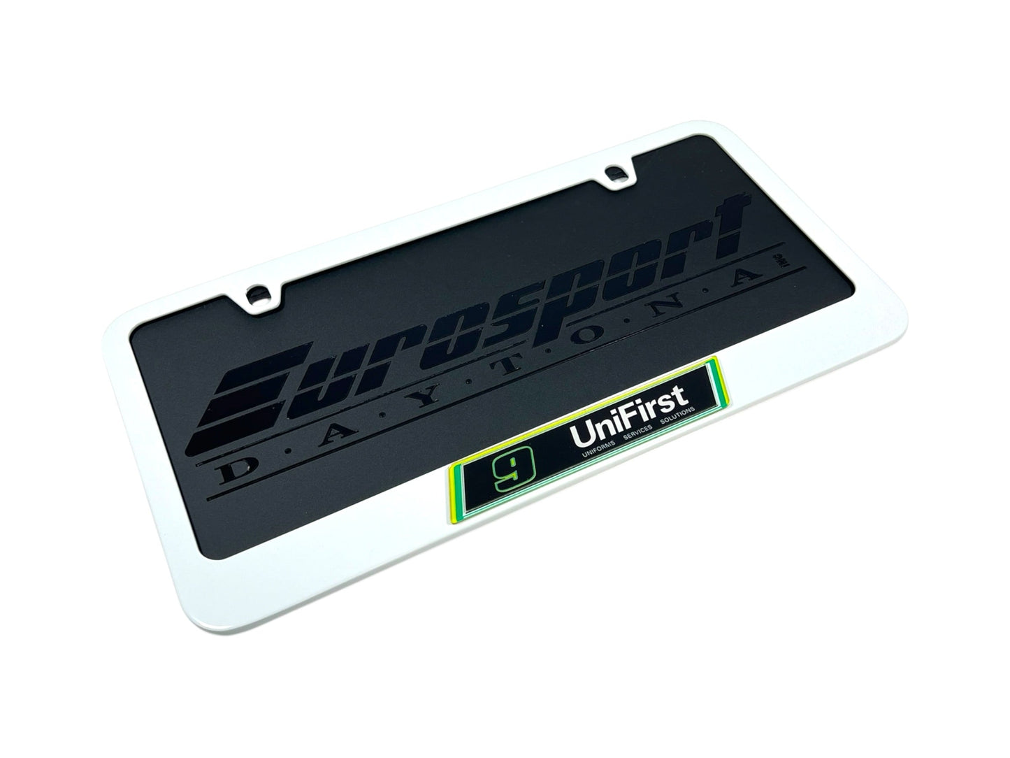 Chase Elliott #9 UniFirst White License Plate Frame