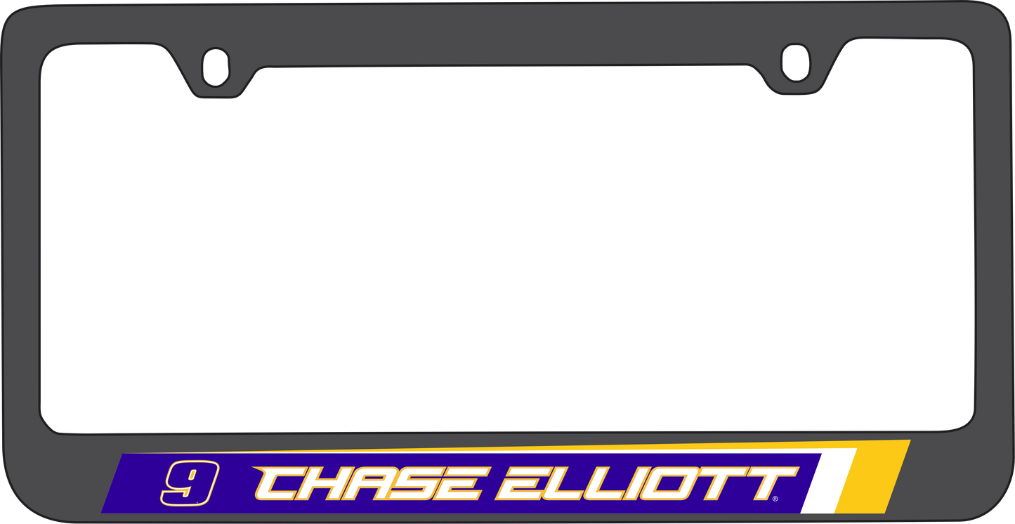 Chase Elliott #9 NAPA Name Rail Black License Plate Frame