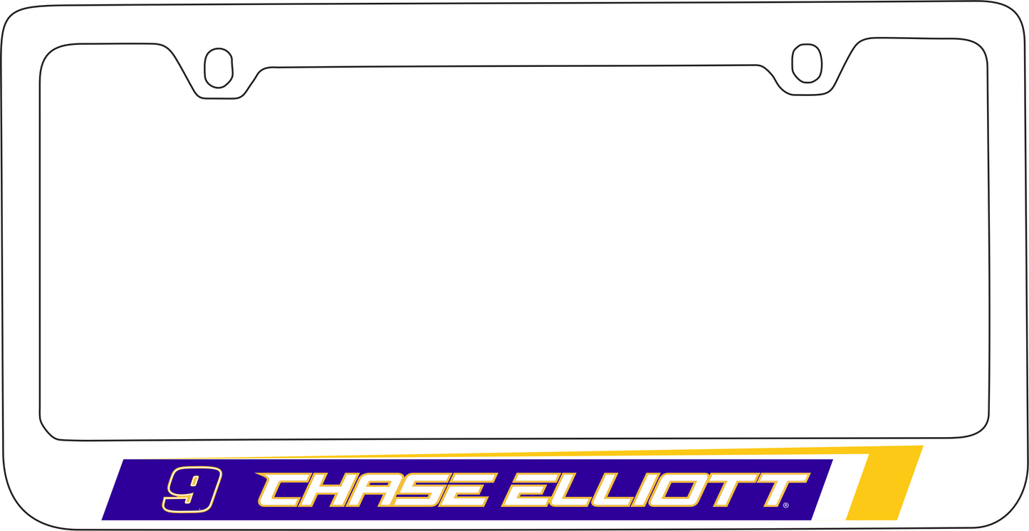 Chase Elliott #9 NAPA White License Plate Frame