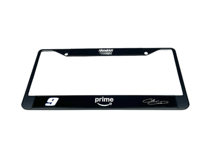 Chase Elliott #9 Amazon Prime Black License Plate Frame
