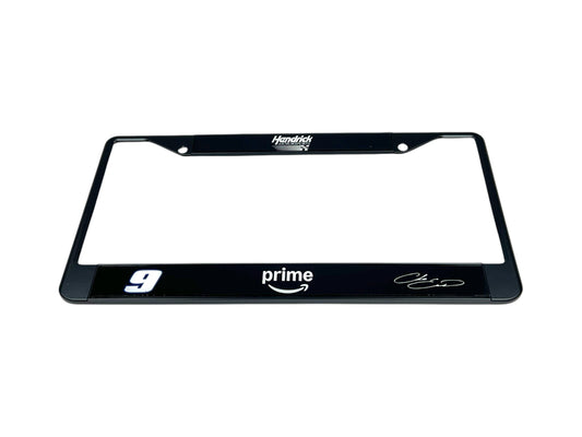 Chase Elliott #9 Amazon Prime Black License Plate Frame