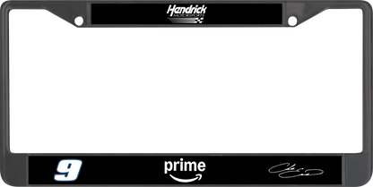 Chase Elliott #9 Amazon Prime Black License Plate Frame