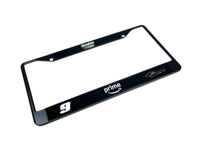 Chase Elliott #9 Amazon Prime Black License Plate Frame