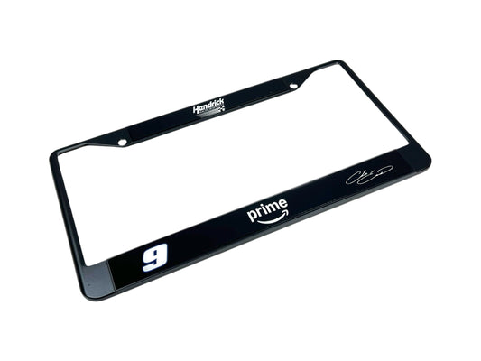 Chase Elliott #9 Amazon Prime Black License Plate Frame