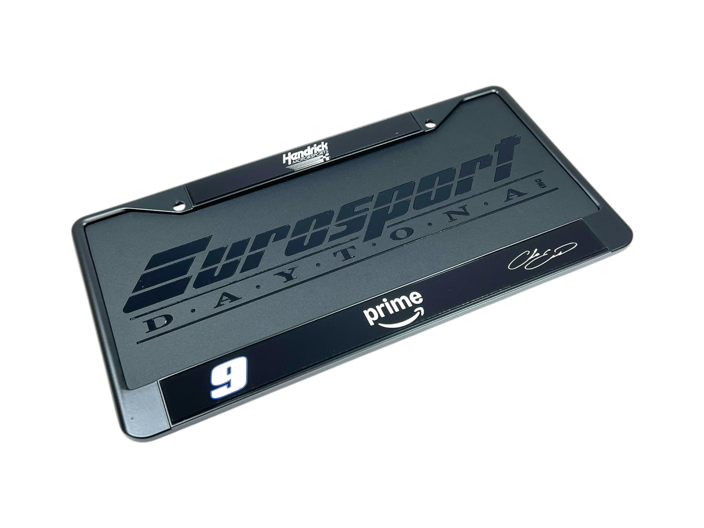 Chase Elliott #9 Amazon Prime Black License Plate Frame