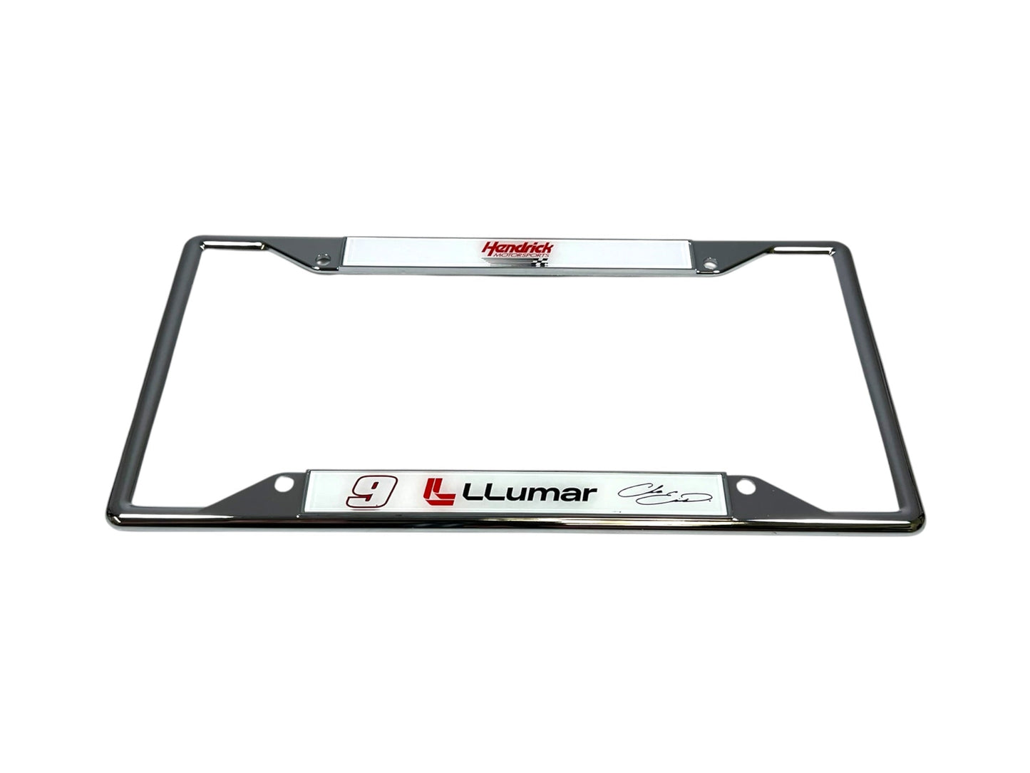 Chase Elliott #9 LLumar Chrome License Plate Frame