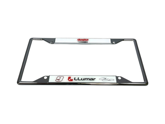 Chase Elliott #9 LLumar Chrome License Plate Frame